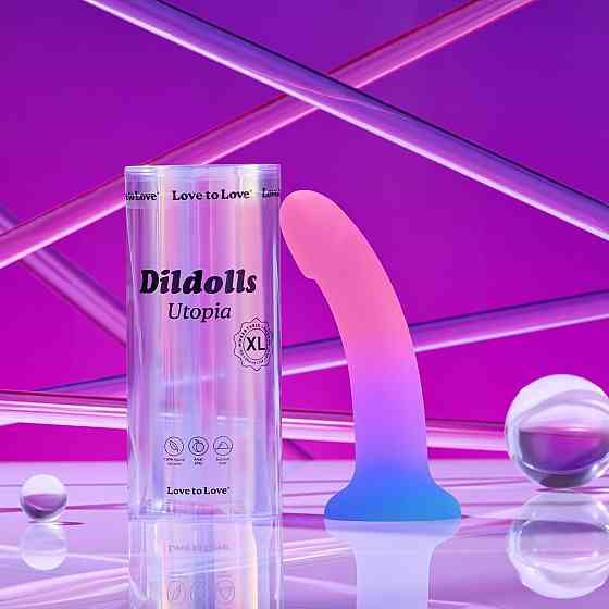 Дилдо з кольоровим градієнтом Love To Love DILDOLLS - UTOPIA XL ультрам'який Sex Aura Київ