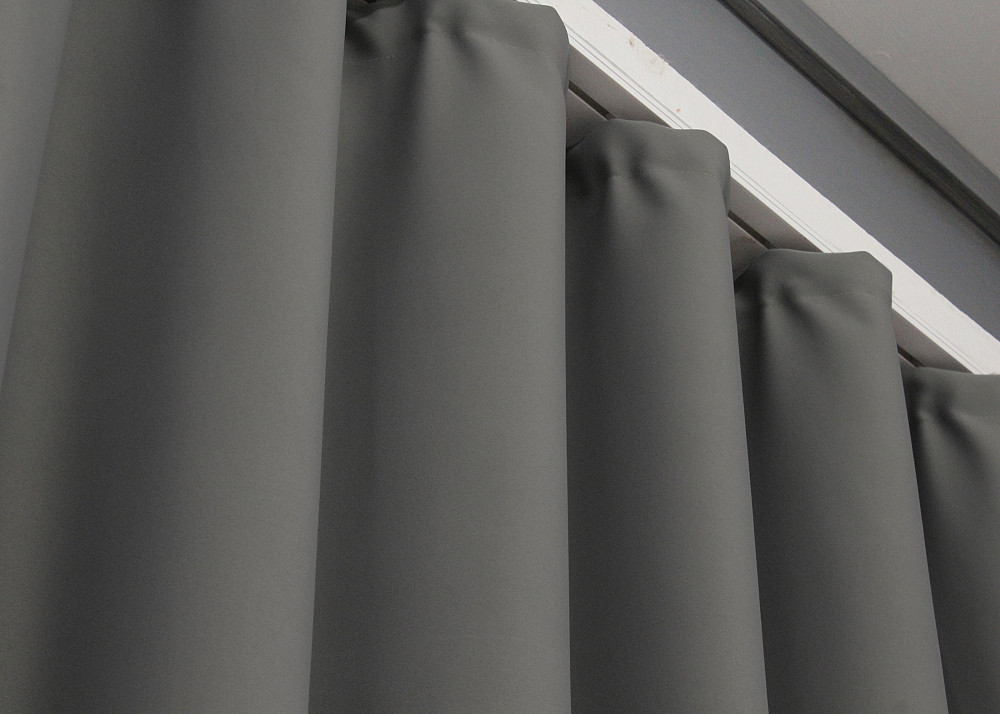 Комплект коротких штор VR-Textil Блекаут Midnight № 1671ш Сірий 140х170 см 2 шт (35-0333) Київ - фото 8