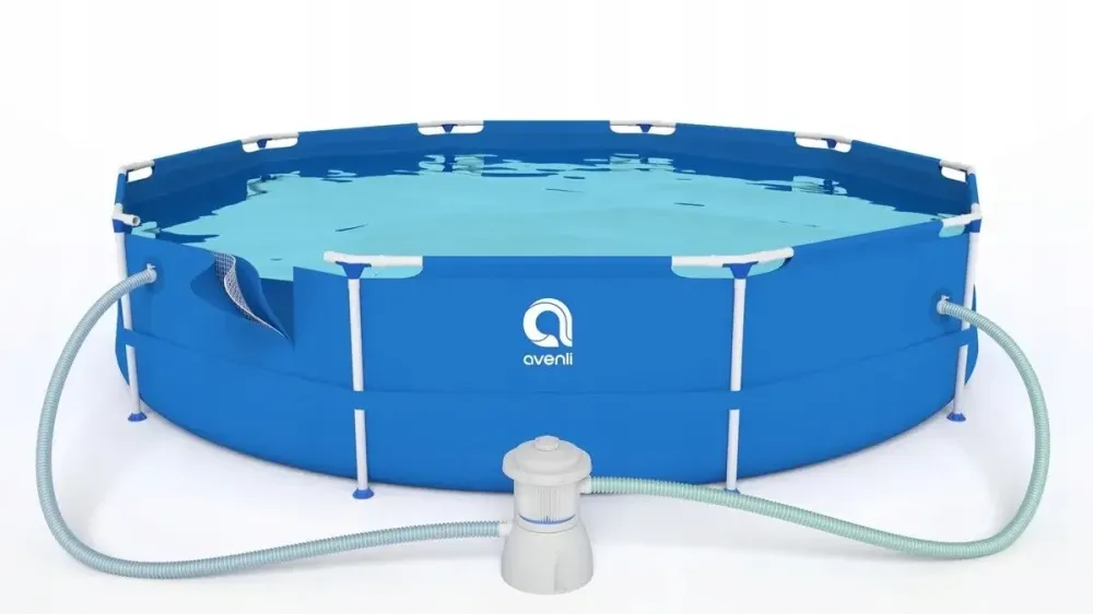 Каркасный садовый бассейн Avenli (360 х 76 см) круглый, для взрослых и детей, Синий (17799) Киев - изображение 6