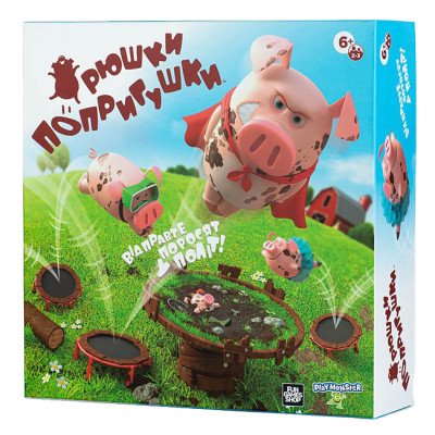Настільна гра Fun Games Shop Хрюшки - Попригушки (Pigs on Trampolines) (укр.) (FGS63) Вінниця - фото 1