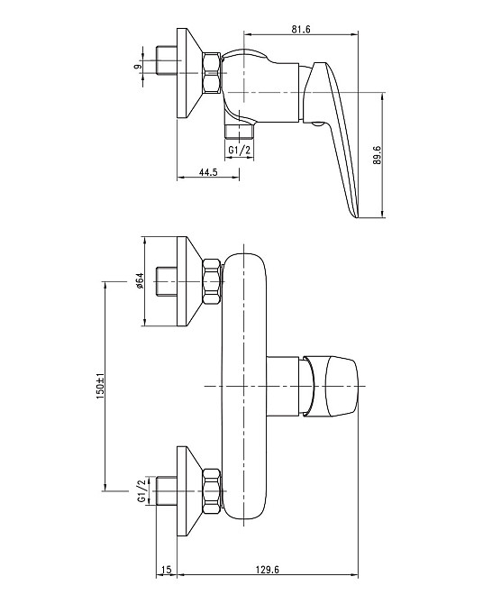 Смеситель для душа Imprese PRAHA new, хром, (15030 new) Киев - изображение 8