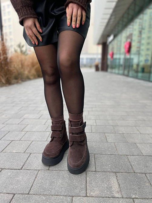 Jasmine Угги жіночі Jasmine коричневі натуральна замша зимові (5724) Коломия - фото 4