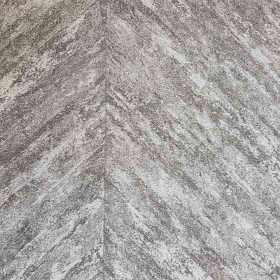 Шпалери вінілові на флізелін Rasch Linares 0.53х10 смуги ялинкою ефект потертості сірі з сріблом 617528 Київ