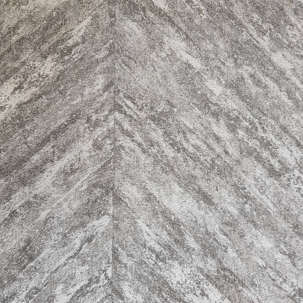 Шпалери вінілові на флізелін Rasch Linares 0.53х10 смуги ялинкою ефект потертості сірі з сріблом 617528 Київ - фото 2