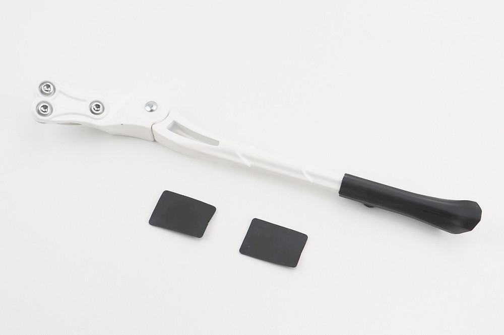 Підніжка бокова задня для 26", кріплення за перо рами, алюмінієва, біла HS-016 Київ - фото 1