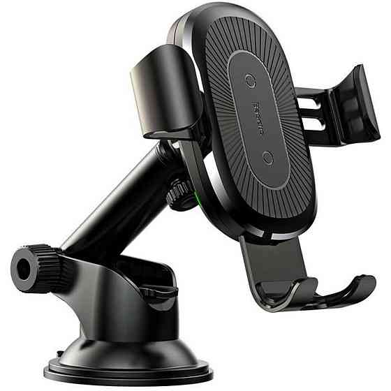 Тримач для мобiльного з БЗП Baseus Wireless Holder Osculum Type Black (WXYL-A01_) Київ