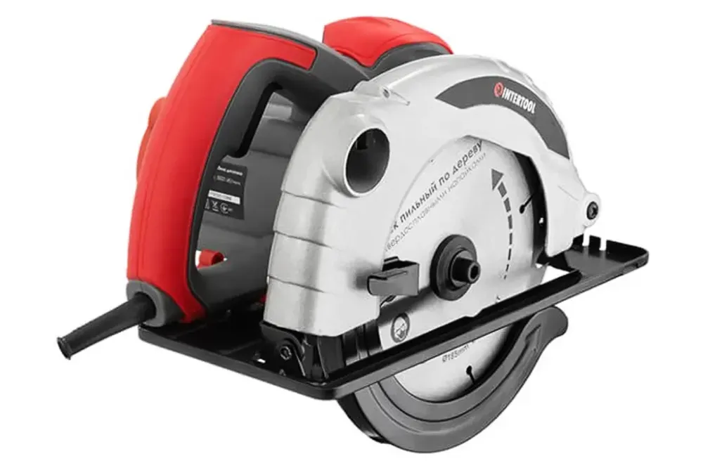 Піла дискова 1300 Вт, 5000 об/мін, кут нахилу 0-45 ° глибина 41/57 мм, диск 185*20 мм Intertool Вінниця - фото 1