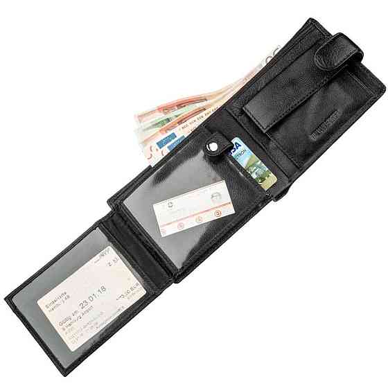 Чоловік універсальний гаманець ST Leather 18836 Чорний Київ