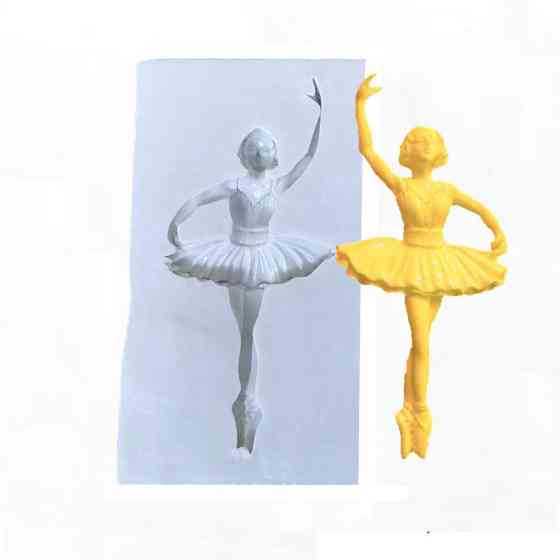 Молд силиконовый Балерина 85 на 46 мм серый Киев