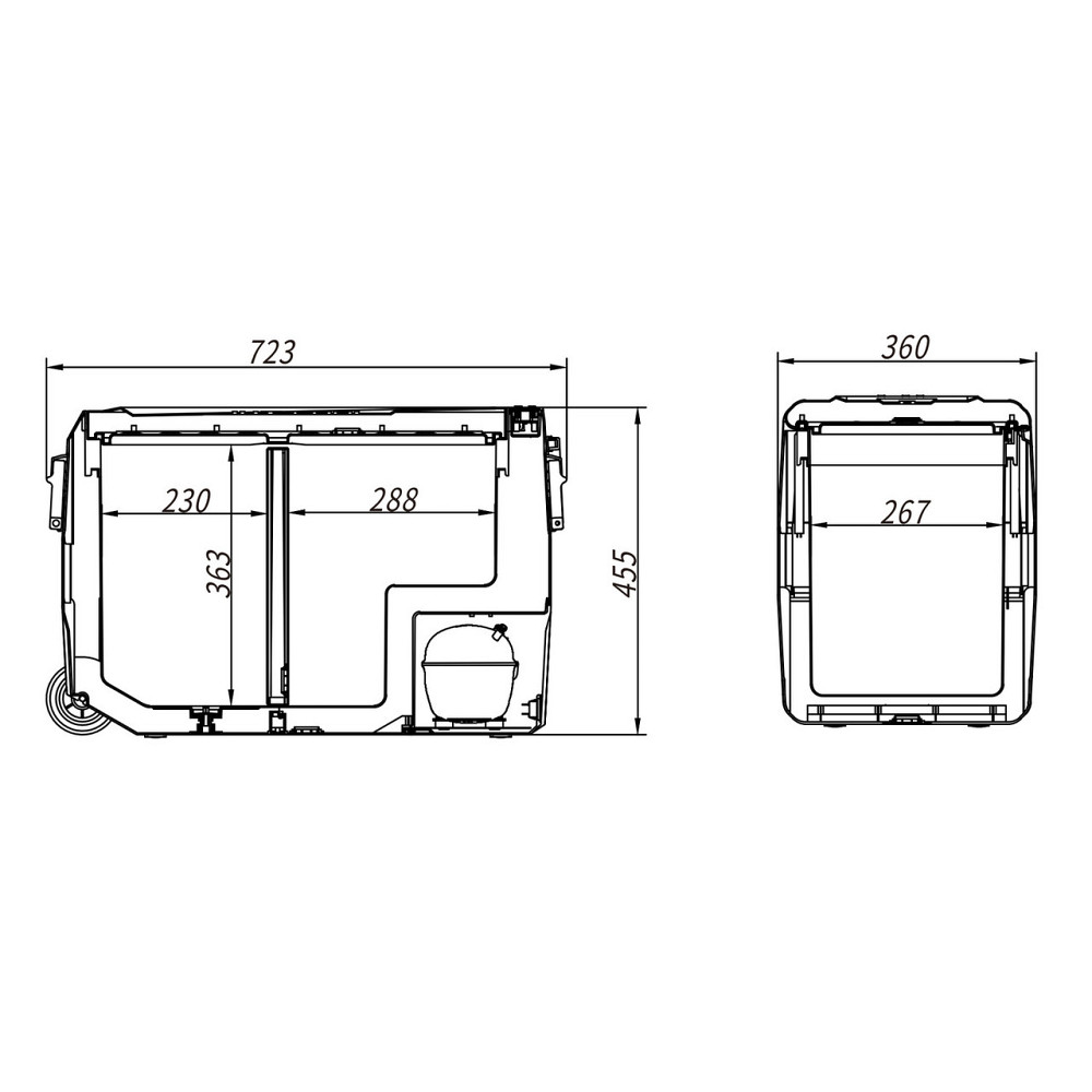 Компрессорный автохолодильник Alpicool T50 (LG) (двухкамерный, 50 литров). До -20 ℃. Питание 12, 24, 220 Вольт Киев - изображение 9