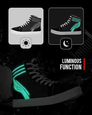 Чоловічі мотоботинки для міста дихаючі протиковзкі з боковою блискавкою підтримка щиколотки Київ