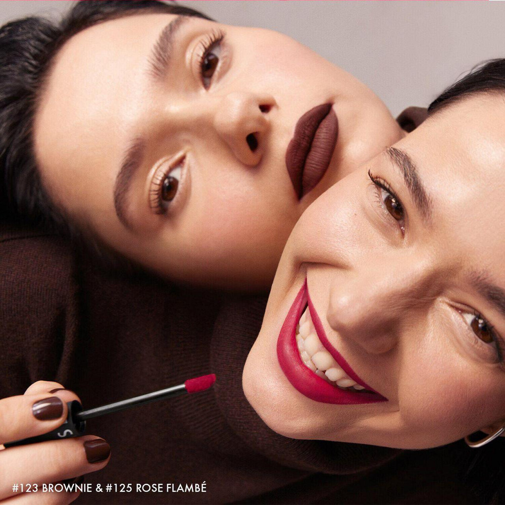 Cream Lip Stain - Бархатистая непереносящаяся помада - Матовая жидкая помада, 120 Soft mocha (5 ml) Славянск - изображение 2