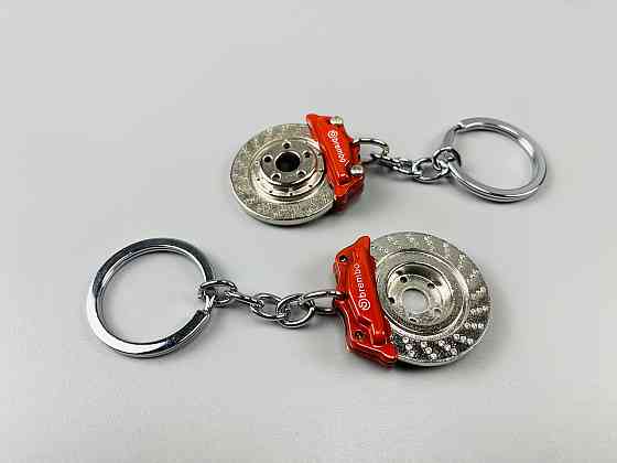 Брелок диск гальмівний + супорт 31мм (діаметр) х 95мм (довжина), брелок на автомобільні ключі Мукачево