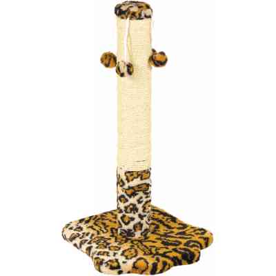 Дряпка (кігтеточка) для котів Природа Д04 стовпчик з 4-ма бубонами 67 cм (лапка) (4820157402962) Вінниця