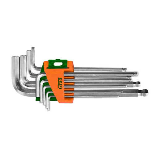 Набор ключей шестигранных 1,5-10мм средние шары CrV 9шт Grad Житомир