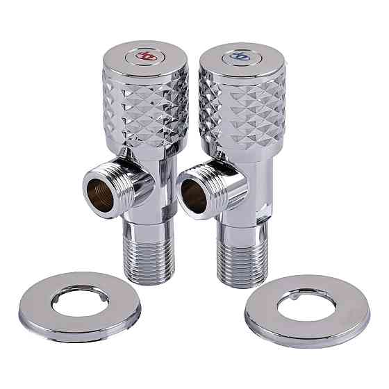 !Комплект кранів кутових кераміка PROFESSIONAL EXCLUSIVE 1/2″X1/2″ 9999 CHROME (000028340) Киев