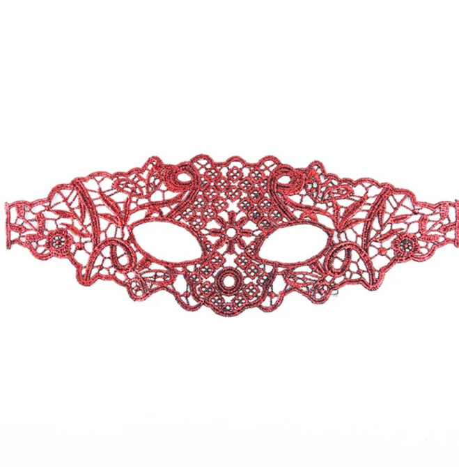 Маска на лицо венецианская карнавальная 29 на 10 см красный Киев - изображение 1