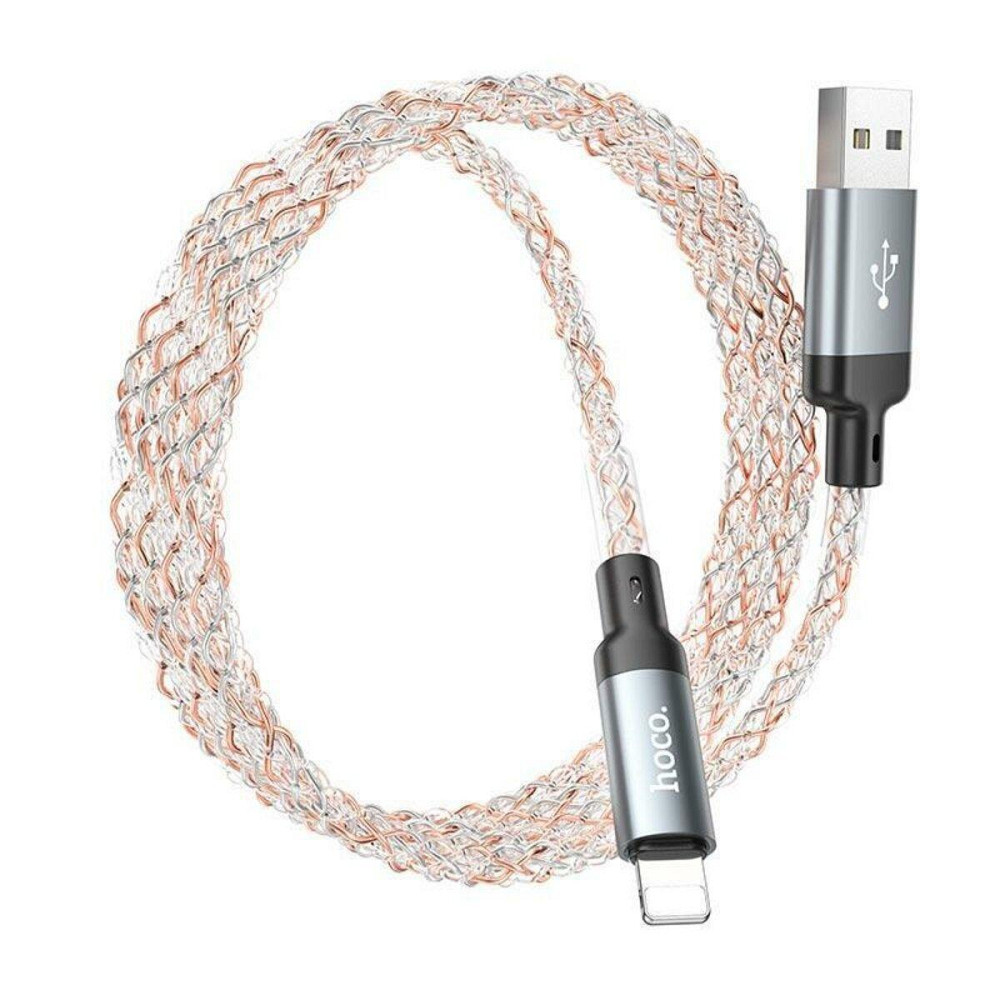 Кабель HOCO U112 Shine для зарядки и передачи данных Lightning, цвет серый 6931474788801 Одесса - изображение 6