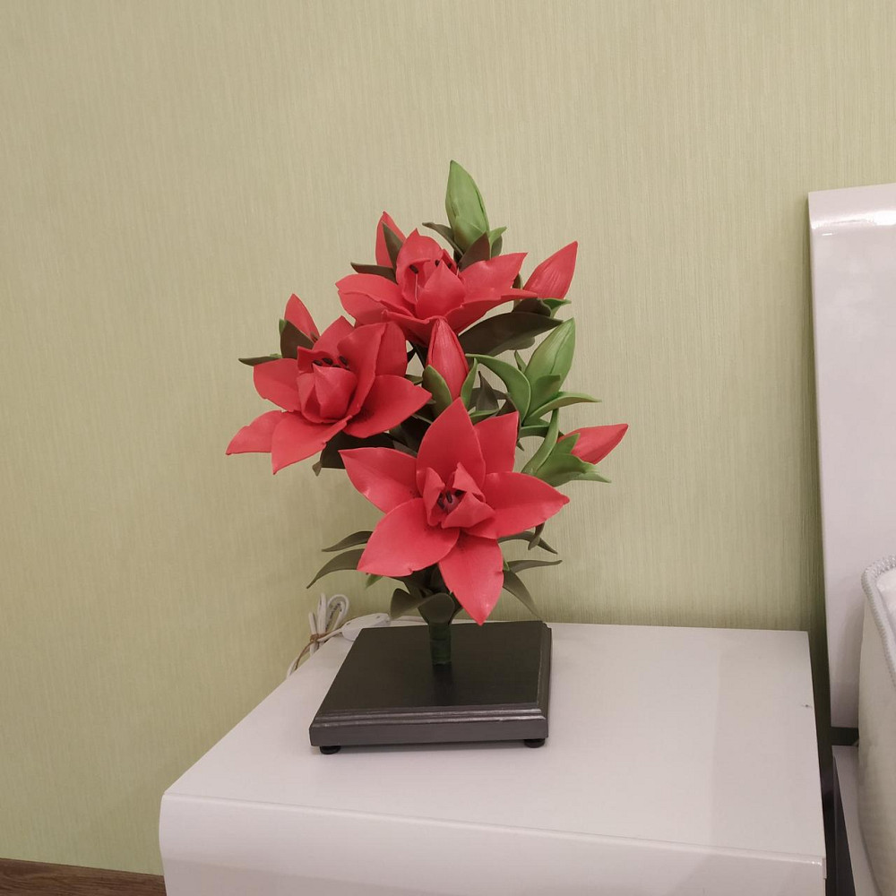 Світильник-нічник "Червоні лілії" Дніпро - фото 2