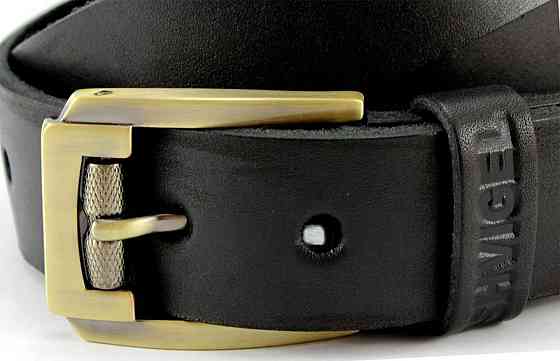 Ремінь SHVIGEL шкіряний 00001 Чорний Київ