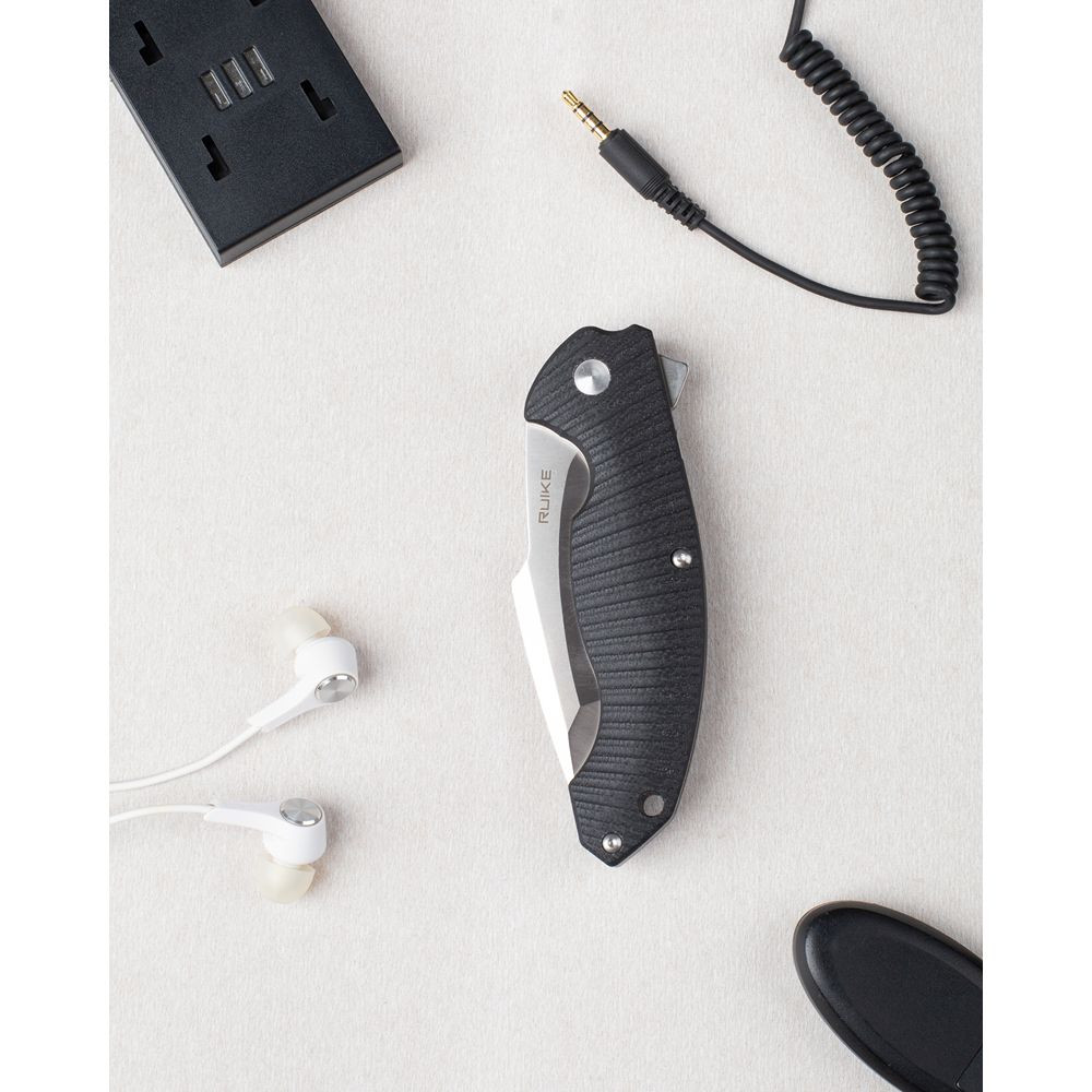 Ніж складаний туристичний Ruike P851-B, (8.9 см) 14C28N / G10 чорний Київ - фото 6