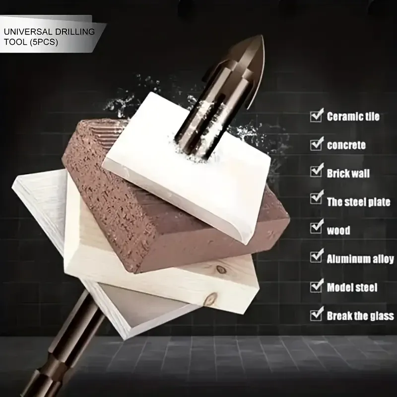 Набір свердл для скла та плитки 5 шт, 3–10 мм Київ - фото 7