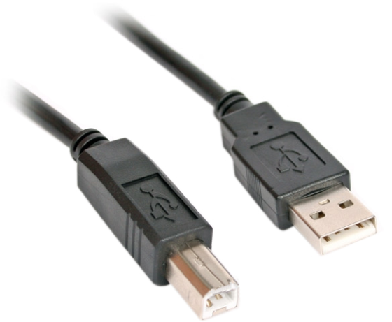 Кабель USB 2.0 AM-BM, 1.5 м, чорний Вінниця
