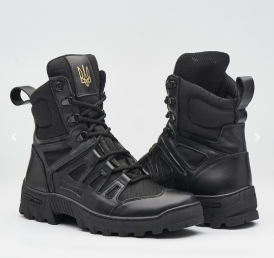 Чоловічі шкіряні черевики демісезонні (чорні) PATRIOT BRC-4 Харків