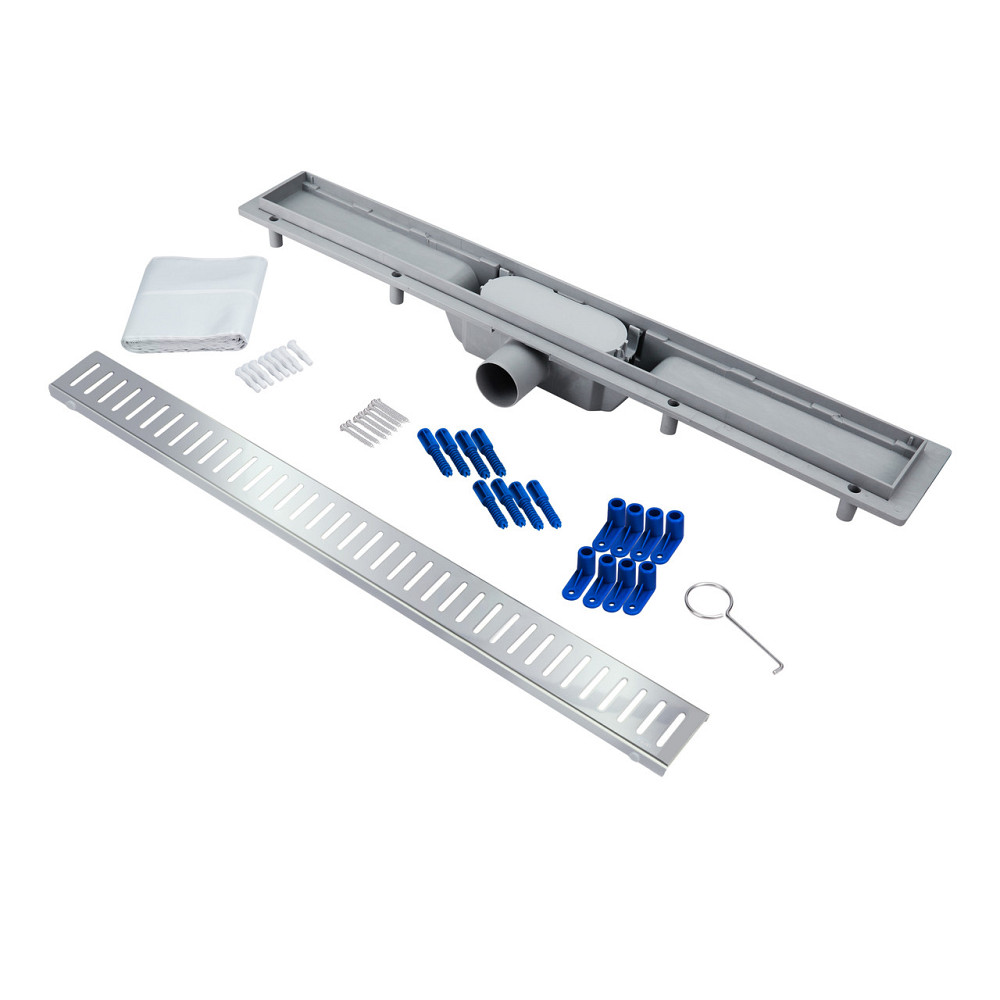 Трап Qtap Dry FA304-700 лінійний із сухим закривом і неіржавкою решіткою 700х73 Київ - фото 6