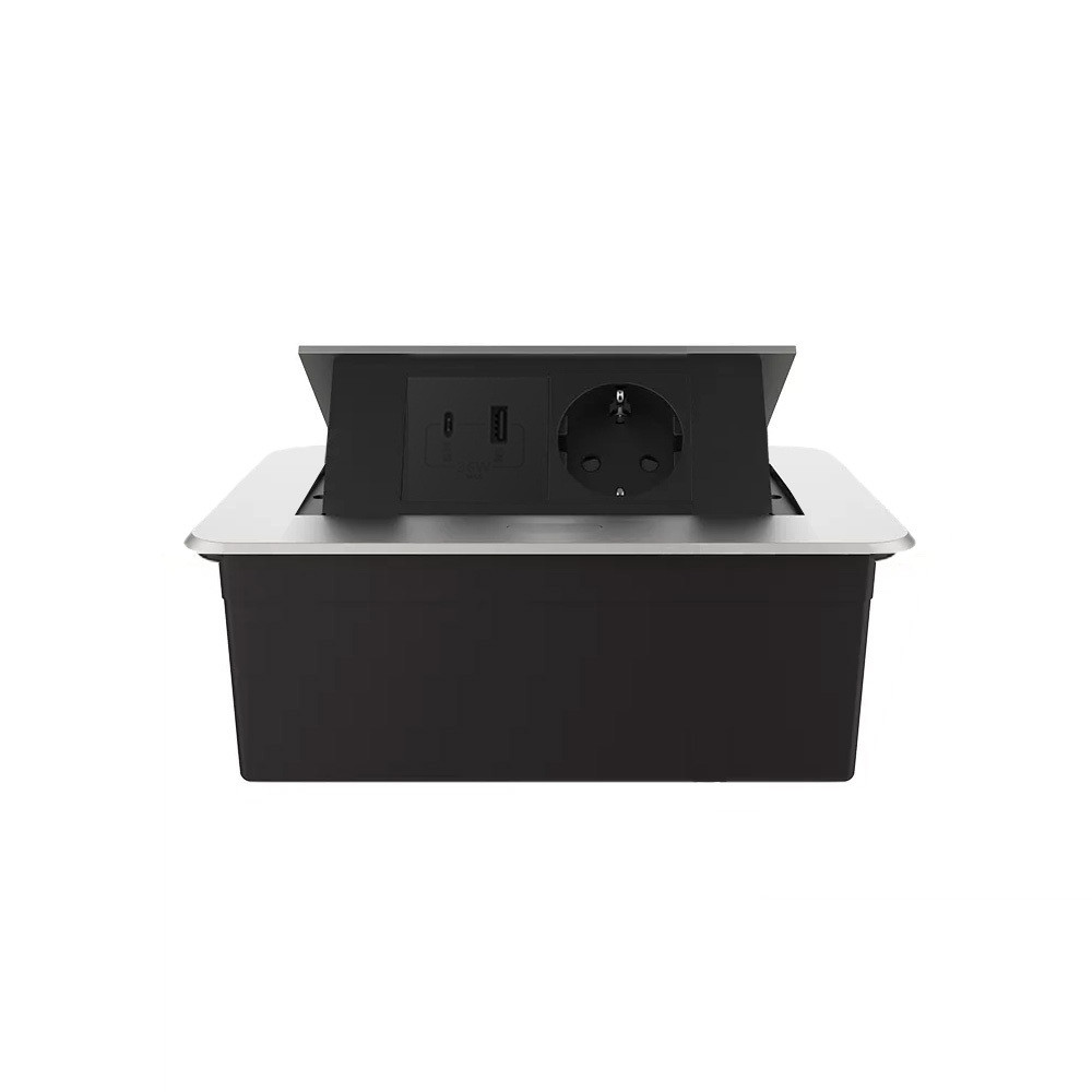 LIVOLO Меблева розетка LIVOLO срібна, вбудована у стільницю, з USB-A і USB Type-C 36 Вт, висувн Коломия - фото 8