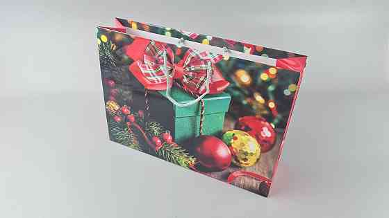 Бумажные пакеты большой горизонтальный 36/22/10  новоголний-22 (12 шт) Харьков