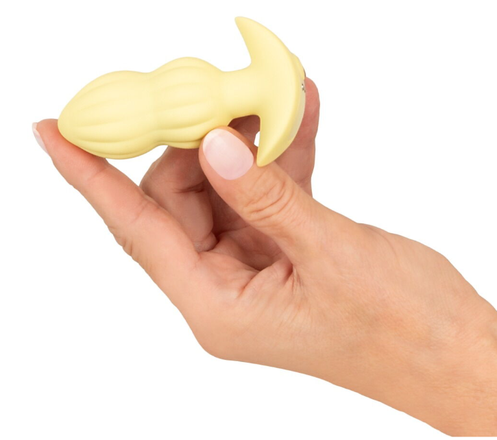 Анальна пробка з вібрацією Vibrating Mini Butt Plug Yellow Sex Aura Київ - фото 5