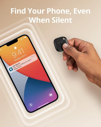 Комплект Bluetooth-трекерів eufy SmartTrack Link (2 шт.) для Apple Find My: Пошук ключів та багажу, Водонепроникний, Black Київ