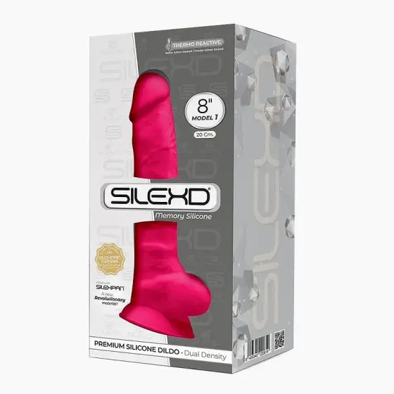 Фалоімітатор SilexD Vetus Pink (MODEL 1 size 8in), двошаровий, силікон + Silexpan, діаметр 4,2см Львів