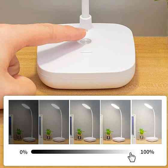 Світильник настільний LED VALESO акумуляторний, на гнучкій ніжці, повний спектр, білий 1961 Коломия