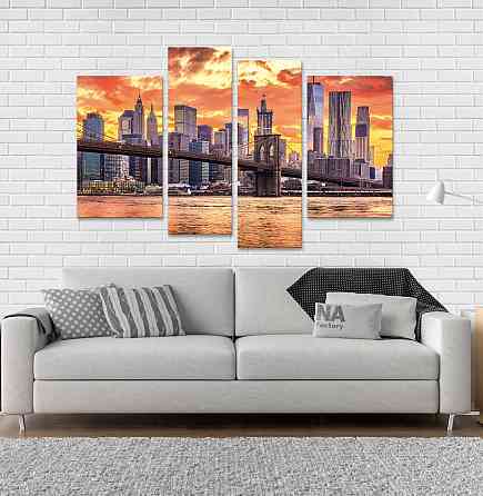 Модульна картина Місто Захід Art-71_4 Київ