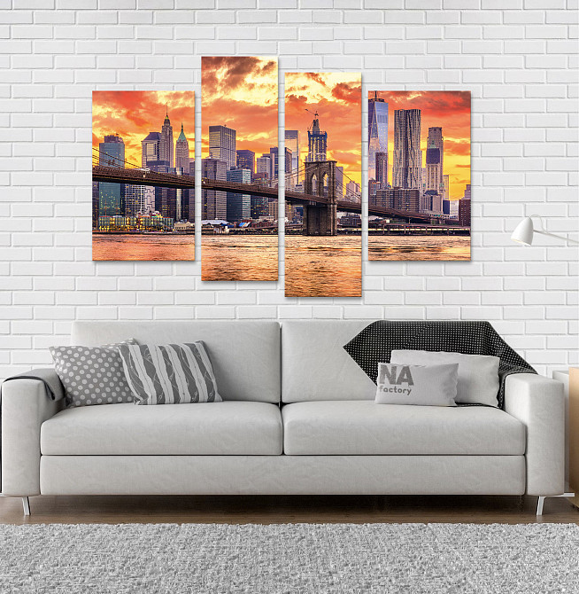 Модульна картина Місто Захід Art-71_4 Київ - фото 2