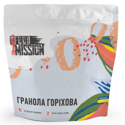 Їжа швидкого приготування Food Mission Гранола Горіхова 100 г (fm.30450) Вінниця - фото 1