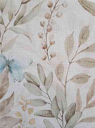 Шпалери вінілові на флізеліні метрові Sintra Edelina прованс квіти листя гілки метелика бежеві бірюзові Київ