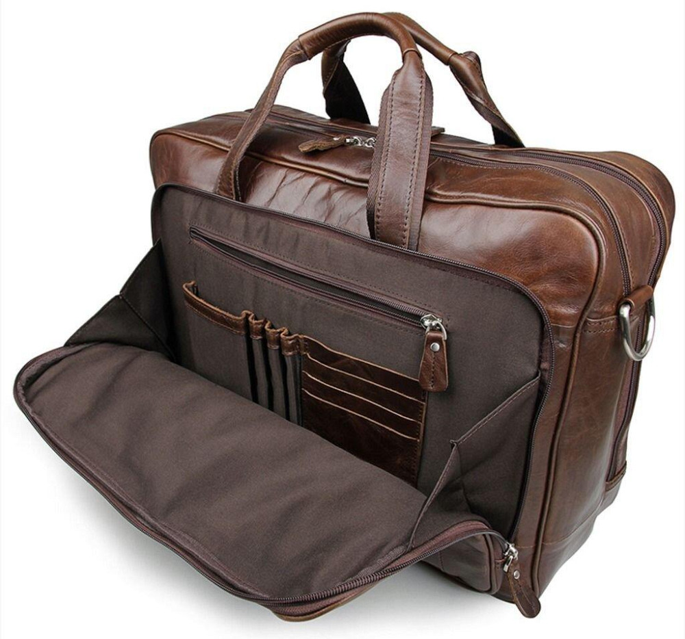 Сумка чоловіча Vintage 14371 для ноутбука 17 дюймів Коричнева Київ - фото 10