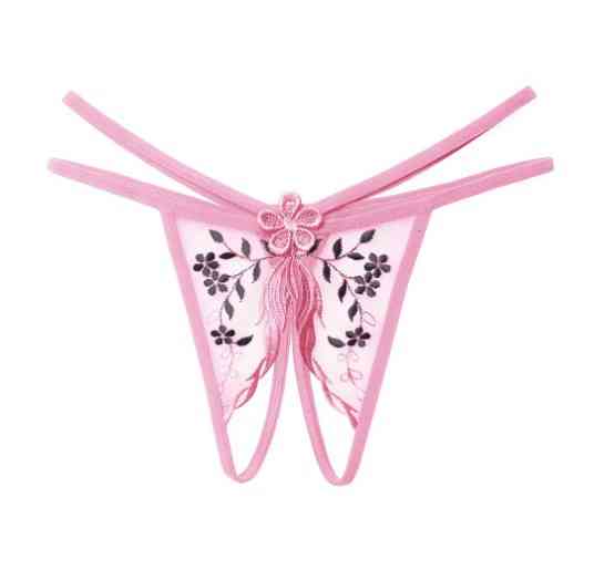 Трусики еротичні рожеві з розрізом унісекс - розмір універсальний, резинка до 85см Київ