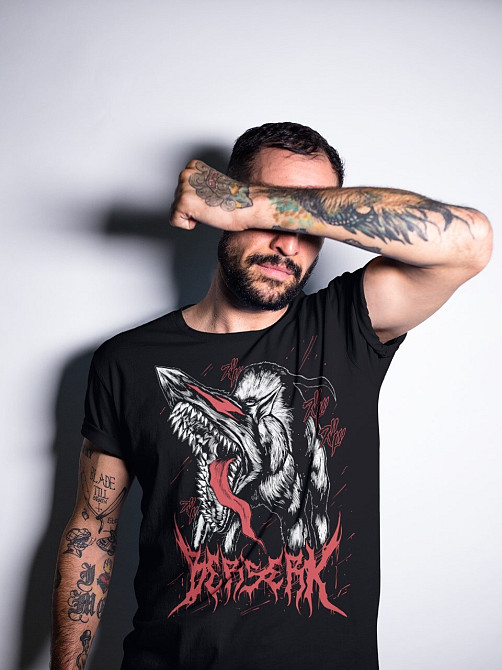Футболка для мальчика аниме Берсерк Аниме Блакк Манга оверсайз (рост от 165 до 180 ) Черний AnimeJ0248m Днепр - изображение 3