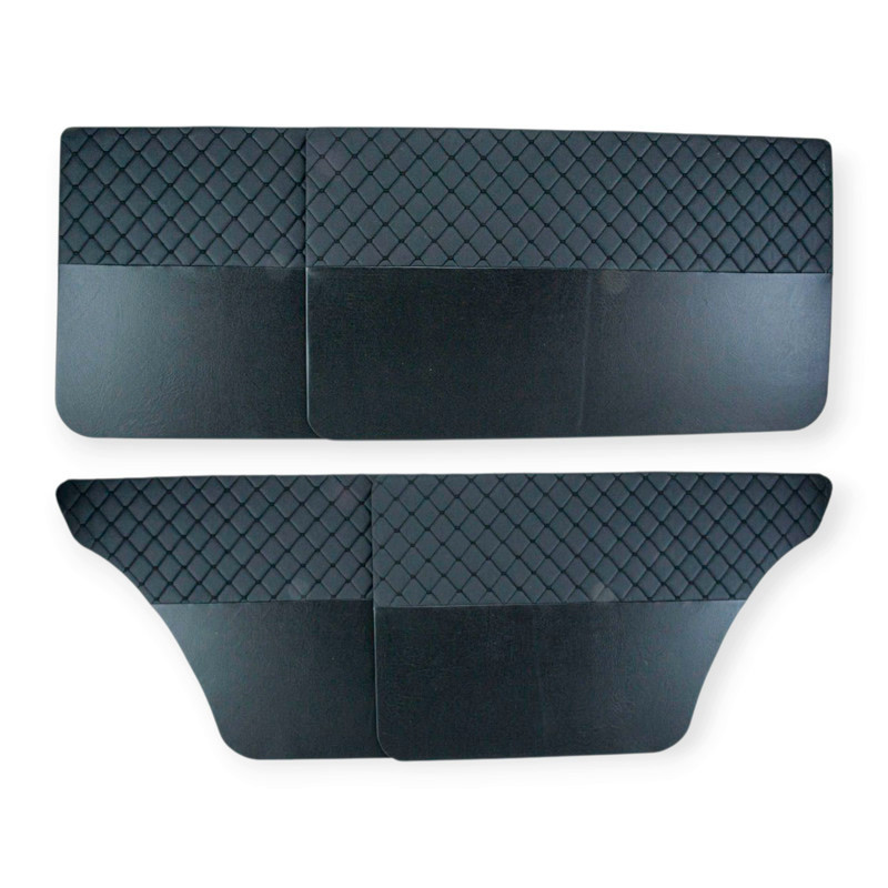 Карта дверей 2101-2107 ромбік чорна, чорна нитка Мукачево - фото 1