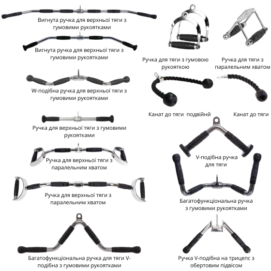 Набір ручок для тяги York Fitness (15 предметів) Киев