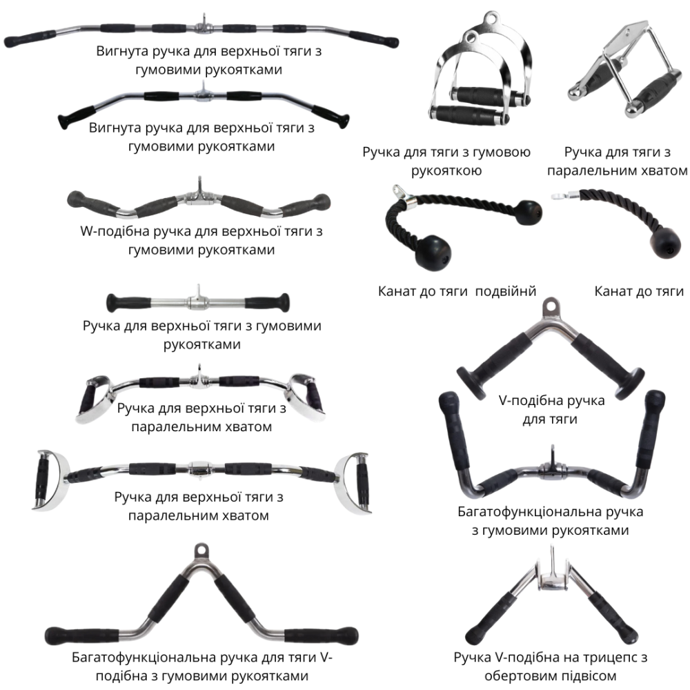 Набір ручок для тяги York Fitness (15 предметів) Киев - изображение 3