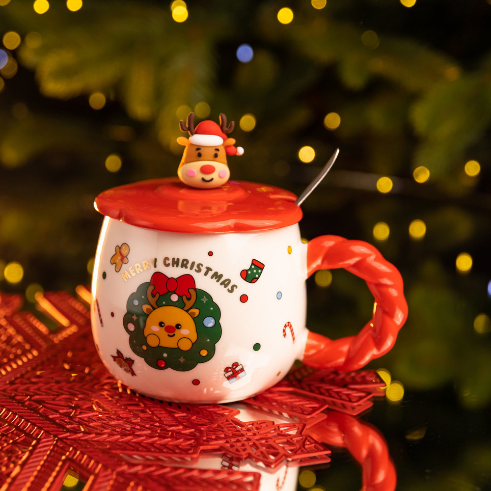 Чашка "Зимня Сказка" з кришкою 400 мл Київ - фото 3