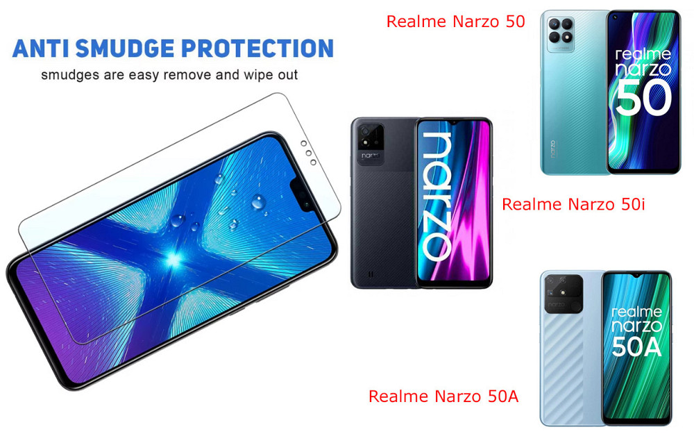 Защитное стекло NeoGlass для Realme Narzo 50, Narzo 50i, Narzo 50A – ультрапрозрачное и устойчивое Киев - изображение 3