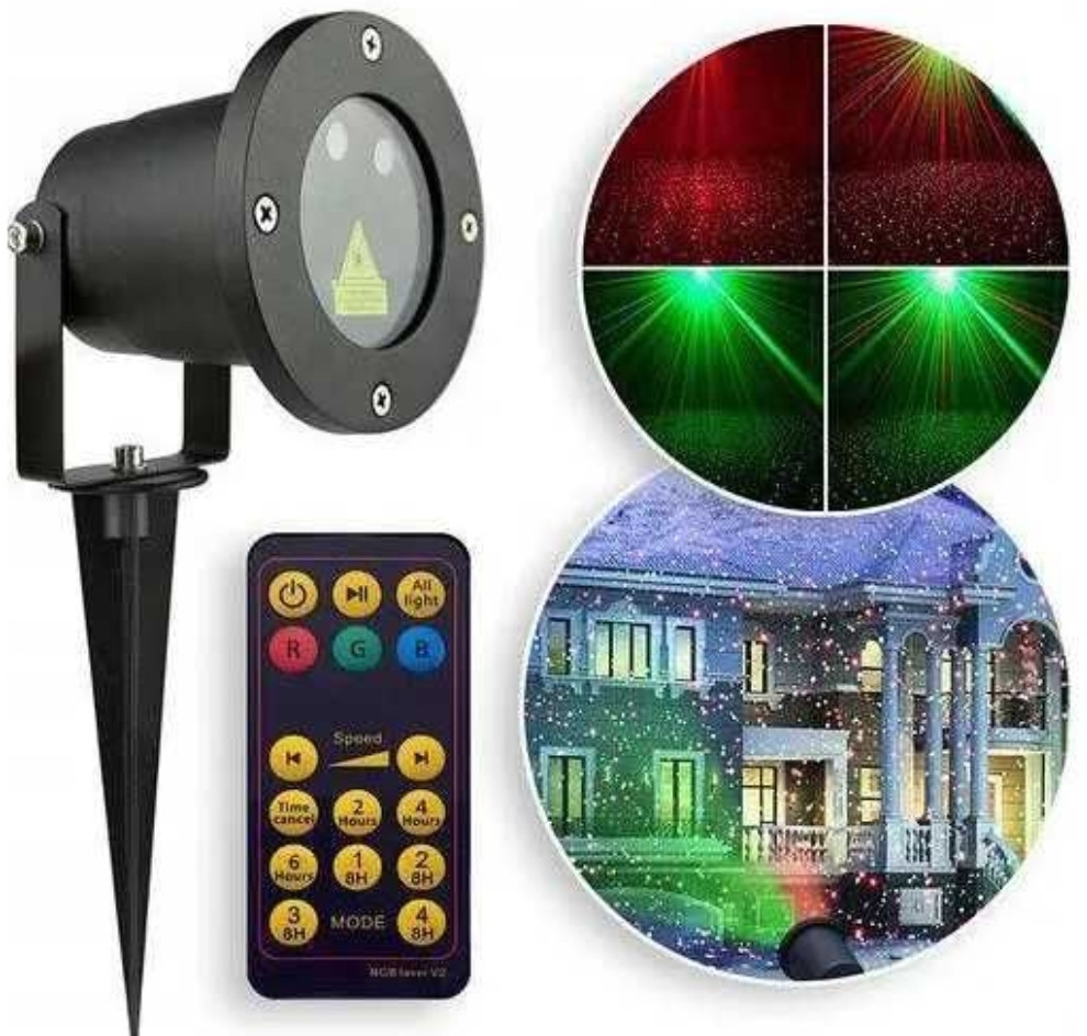 Вуличний проектор з пультом Star Shower light laser металевий корпус. Київ - фото 4