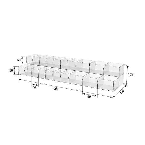 Шоу бокс EKOSTAR для чайных пакетиков 602х160х105 Киев