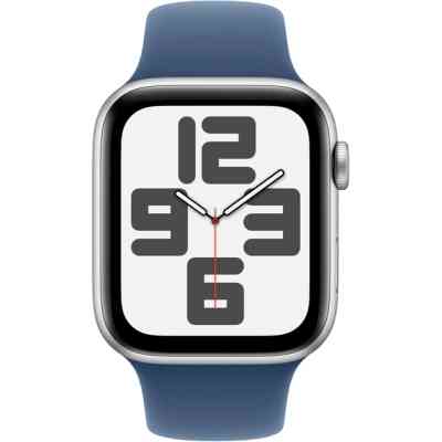 Смарт-годинник Apple Watch SE 2024 GPS 44mm Silver Aluminium Case with Denim Sport Band - M/L (MXER3QH/A) Вінниця